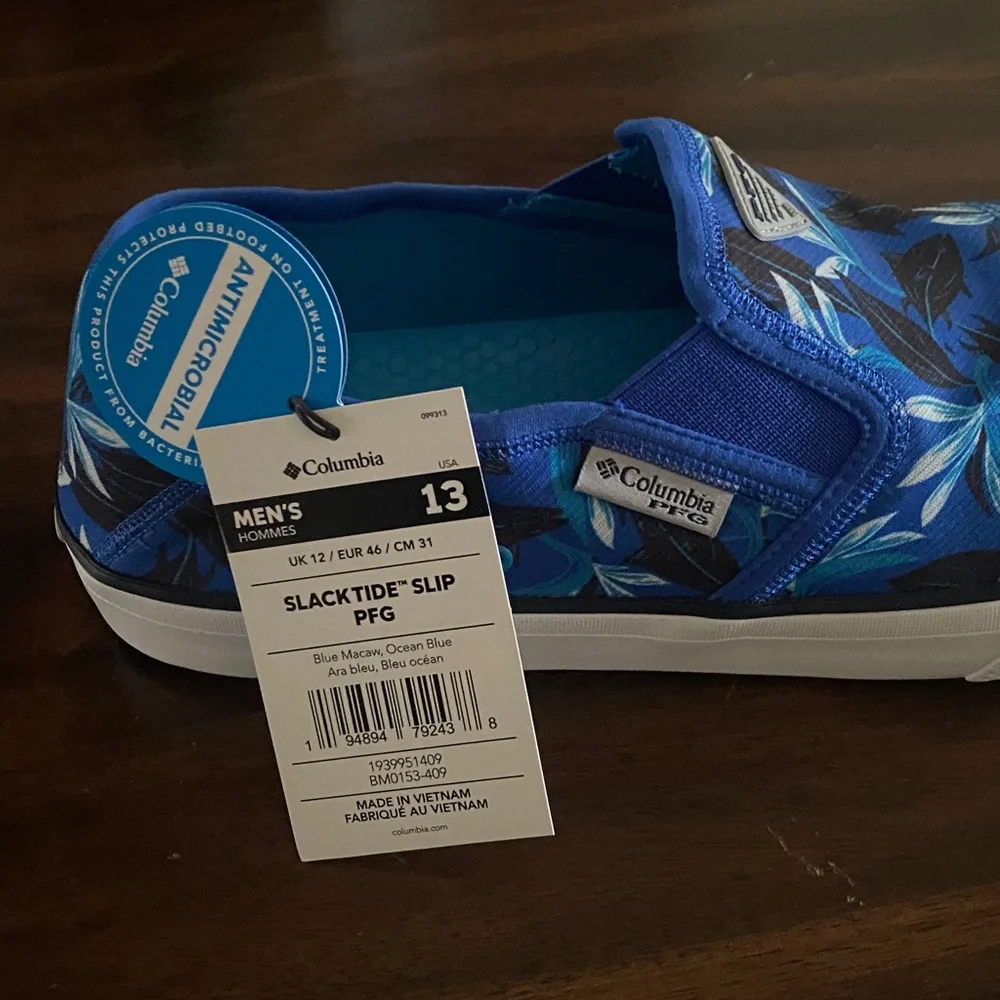 Columbia Vibrant Ocean Blue Slack Tide Slip PFG - Picture 8 of 8